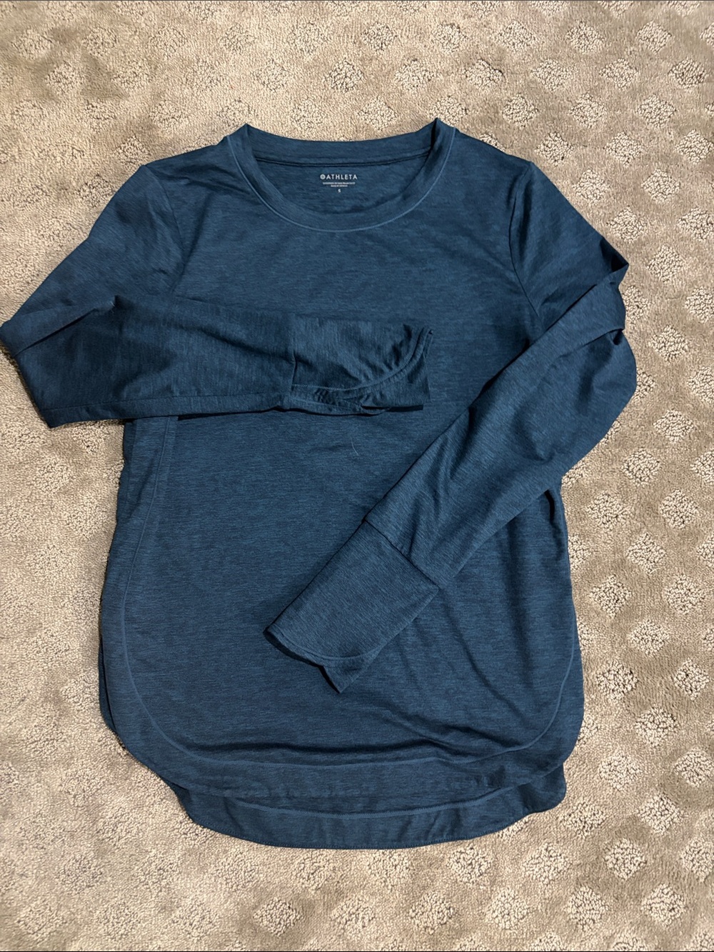 Athleta Women's Long-Sleeve Crew Top - Navy Blue